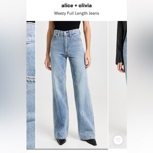 Alice + Olivia Light Blue Flare Jeans